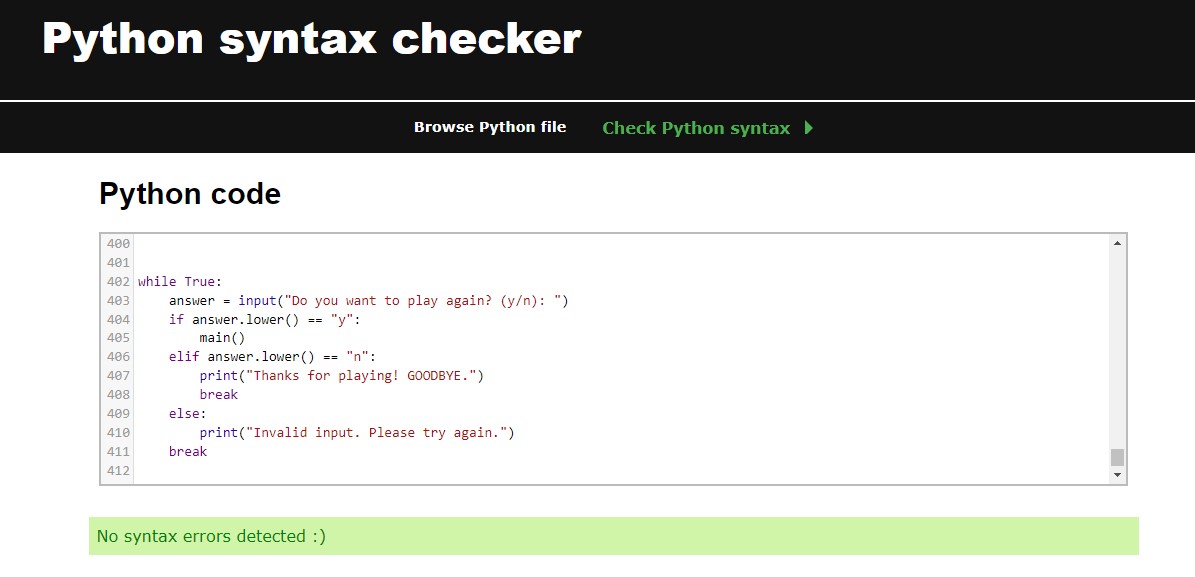 code testing